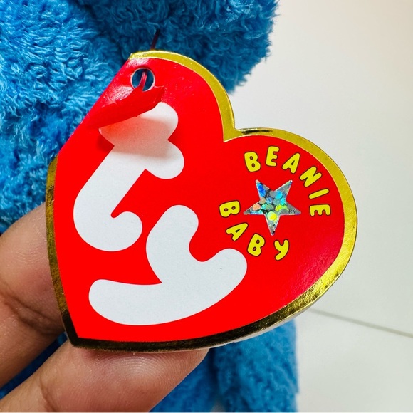 TY Beanie Baby Addison Bear - 2001 Blue Baseball Plush - Picture 10 of 11